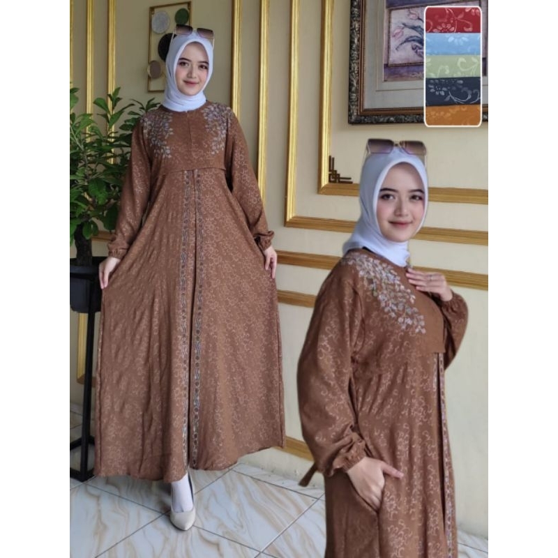 gamis embos kombinasi payet