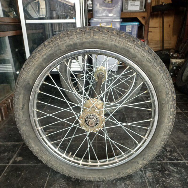 roda gerobak rombong bentor ruji ukuran 17 lengkap as panjang