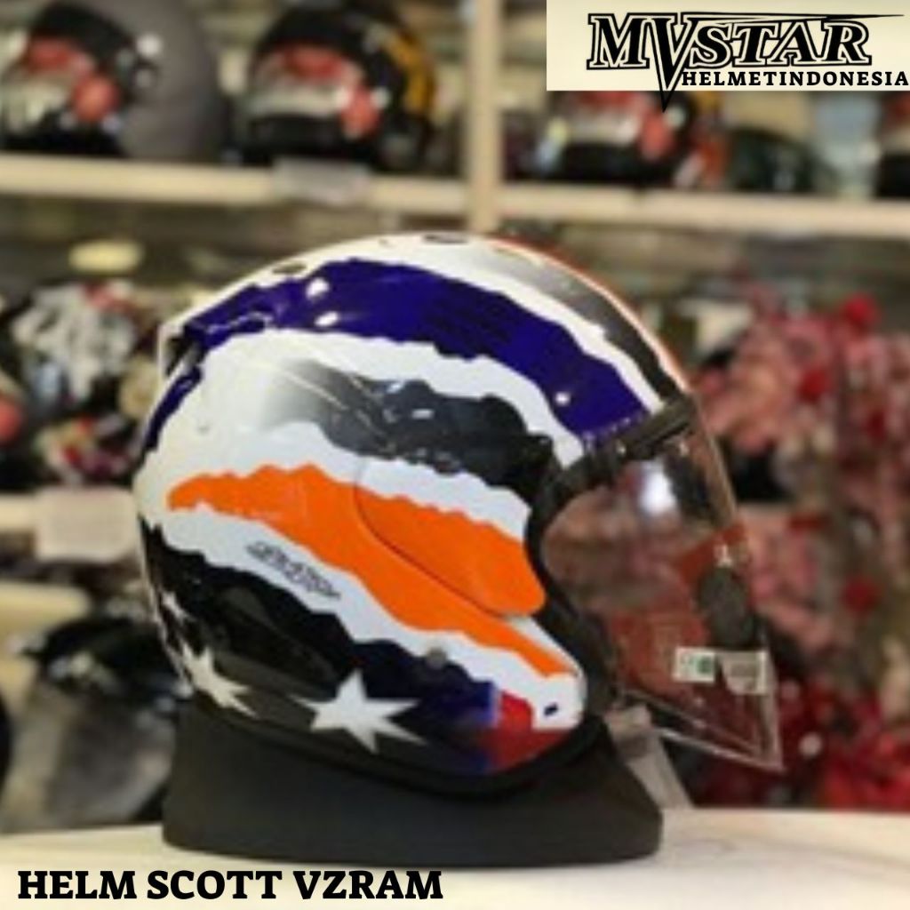 HELM SCOTT VZRAM / R5 / RAM 4 / HELM HALF FACE + FREE STIKER SCOTT VZRAM / ARAI / TSR R5 BEST SELLER