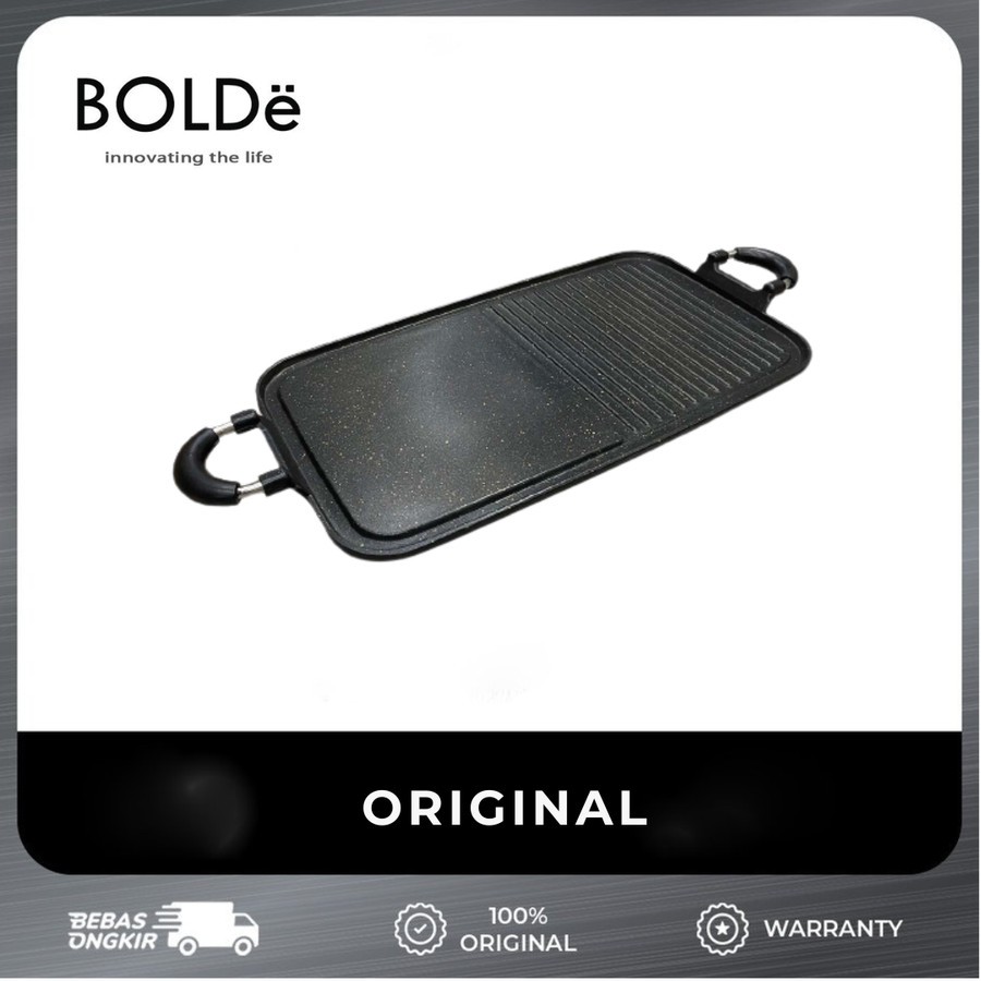Ultra Grill Bolde Rockky Multi Grill PAN 38 CM / Grill Pan Anti Lengket