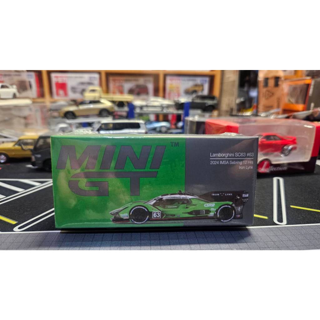 Mini GT 816 Lamborghini SC63 #63 2024 IMSA Sebring 12 Hrs