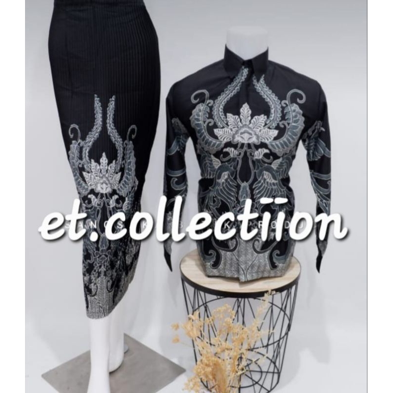 Batik couple modern-couple rok dan kemeja batik-sarimbit batik-baju batik cowok