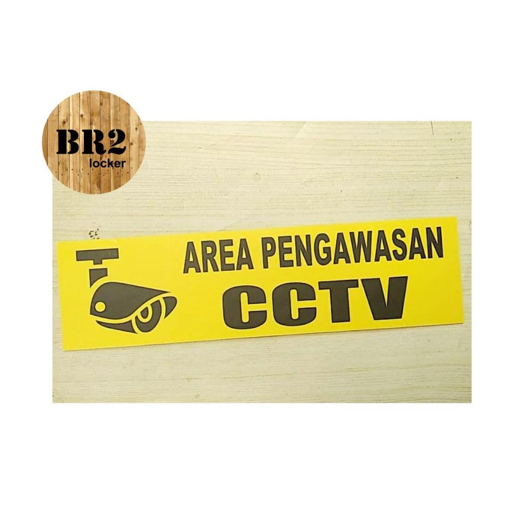 

Area pengawasan CCTV bahan akrilik lapis sticker ukuran 30 cm x 8 cm