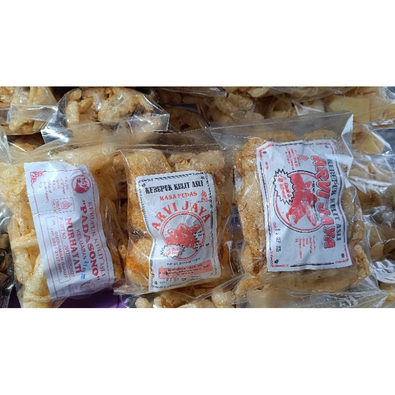 

Kerupuk Kulit Kerbau Asli Khas Garut Gurih manis, Gurih Manis Pedas 100gr