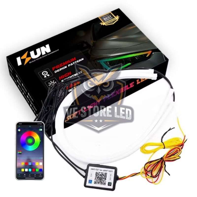 ISUN Lampu LED ALIS WRGB DRL Flexible Matrix RGB 60 cm 12 V