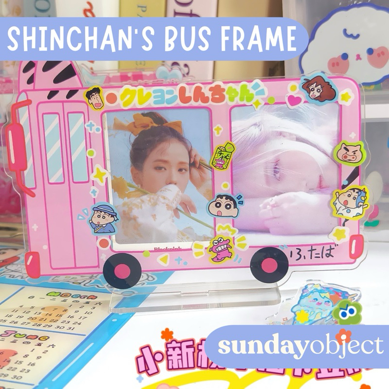 SUNDAYOBJECT - Photo Card Holder Acrylic Lucu Frame Foto Photobooth Polaroid Home Decor-SHINCHAN