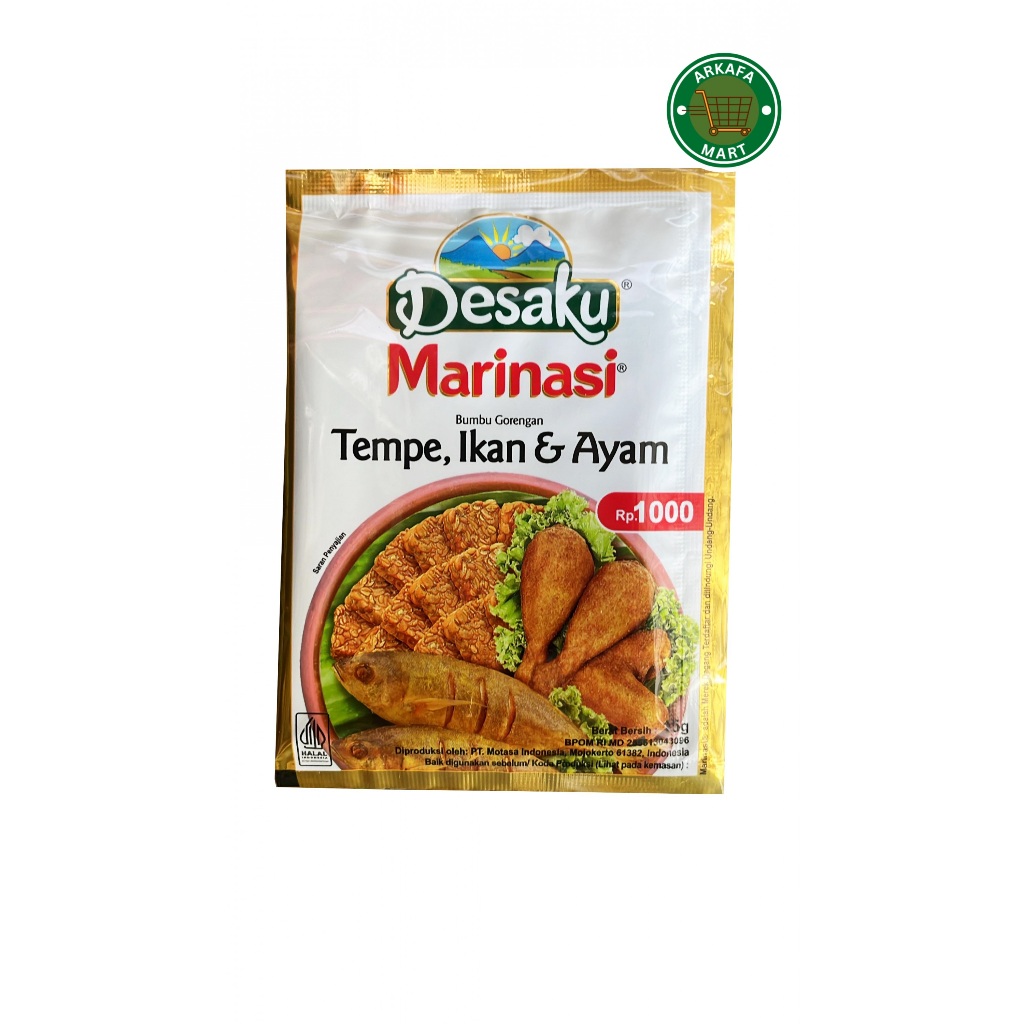 

DESAKU Marinasi Tempe Ikan & Ayam Goreng 1 Renceng isi 12x15gr
