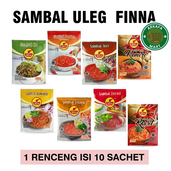 

Finna sambal uleg 1pack/renceng (10sachet)