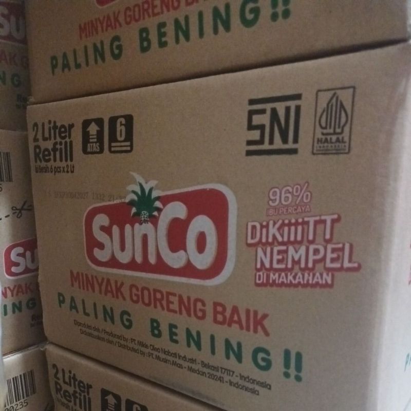 

Minyak Goreng Sunco 1 Dus [ 6 Pouch x 2 Liter ]
