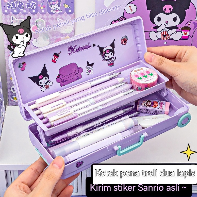 

Termurah CODKotak Alat Tulis Berbentuk Kotak Troli Lucu Dengan Stiker Sanrio Lapisan Ganda Kotak Pensil Plastik Kapasitas Besar Hadiah Alat Tulis Siswa