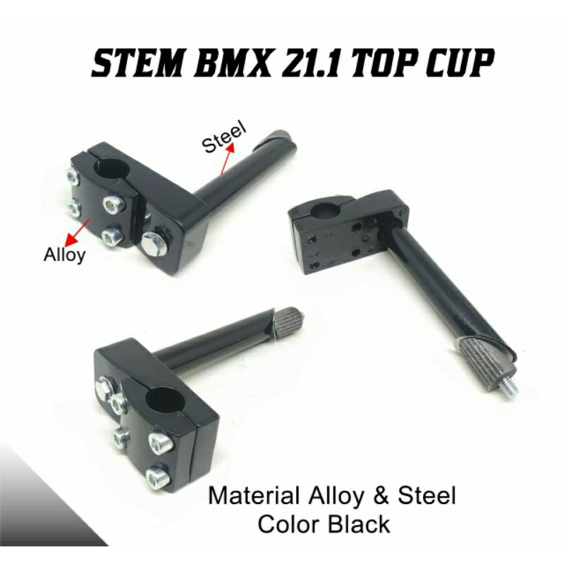 Stem Tiang Stang Sepeda BMX Hitam 21.1 Kotak Tahu