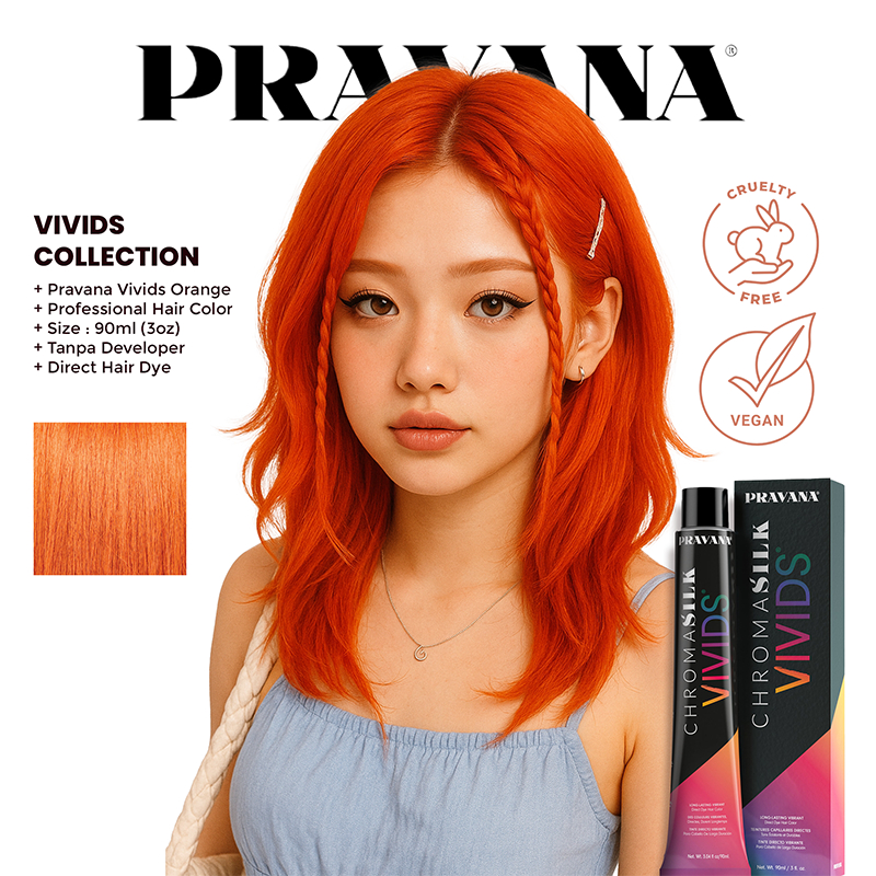 PRAVANA VIVIDS ORANGE - Vegan Hair Color (Cat Rambut)