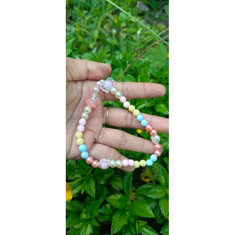 strap gantungan HP kunci manik lucu Korean style