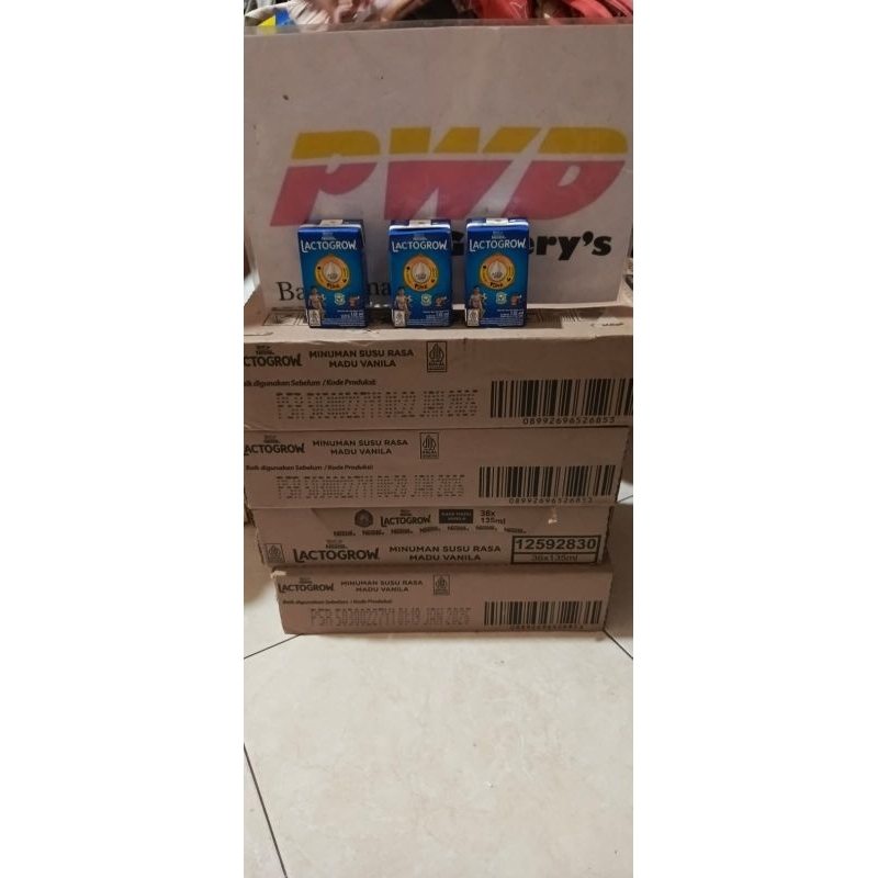 

Susu UHT Lactogrow rasa vanila madu 135 ml