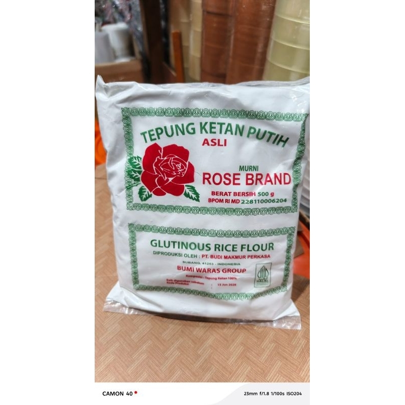 

tepung ketan putih - rose brand asli kemasan 500g halal
