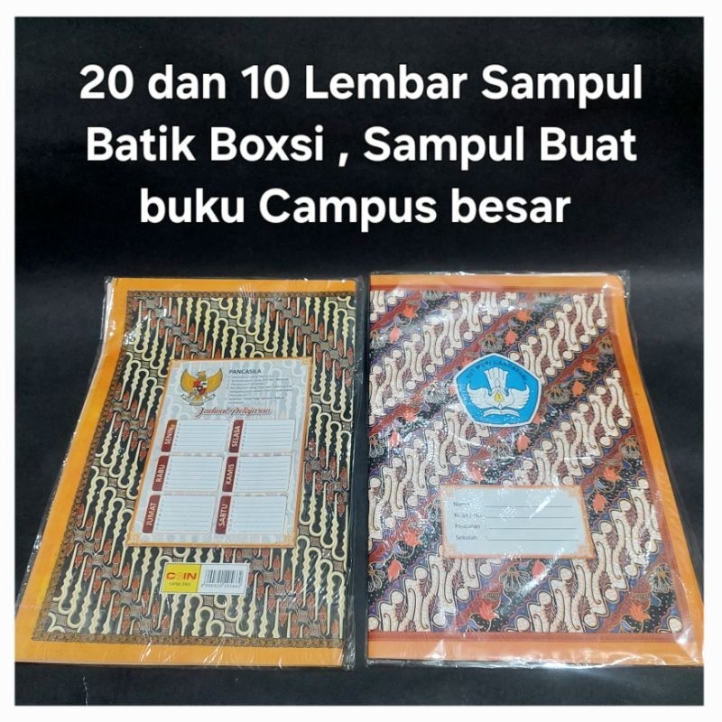 

20 Dan 10 Lembar Sampul Batik Boxsi , sampul Buat buku Besar Campus