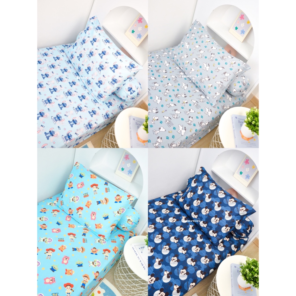 Sprei Set 100x200 120x200 160x200 180x200 Motif Karakter Cinnamoroll Kuromi My Melody Ukuran Single