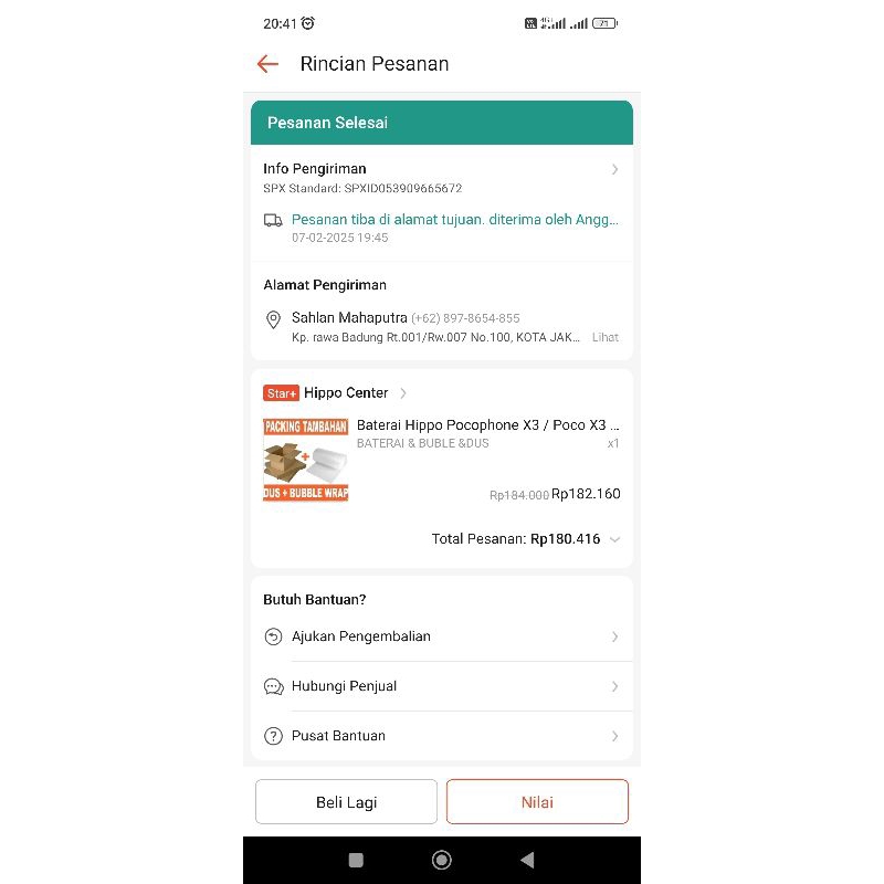 Baterai Hippo BN57 Poco X3 pro/nfc