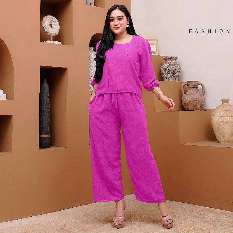 Alisa One Set  - Setelan Atasan Celana Wanita Remaja Dewasa Termurah
