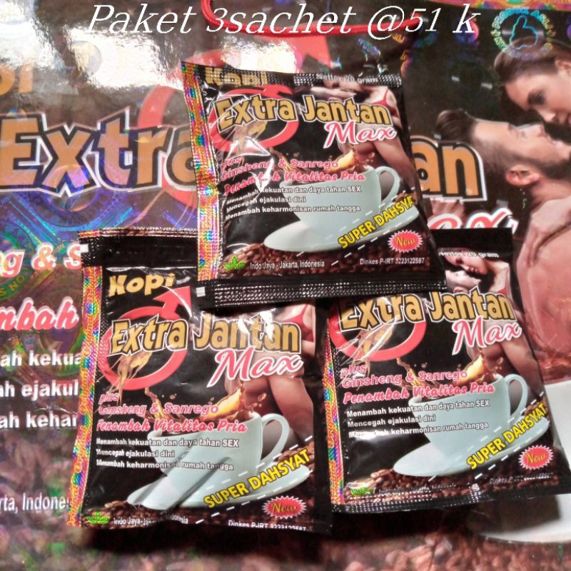 

Kopi Hitam Extr4 J4nt@n M@x (Paket 3sachet @51.000,-)