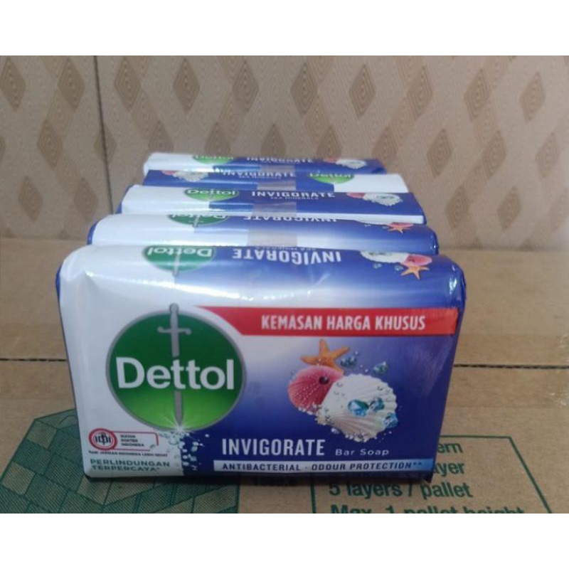 Dettol ISabun Batang Paket ( 4 Pcs x 100 gr ) Invigorate