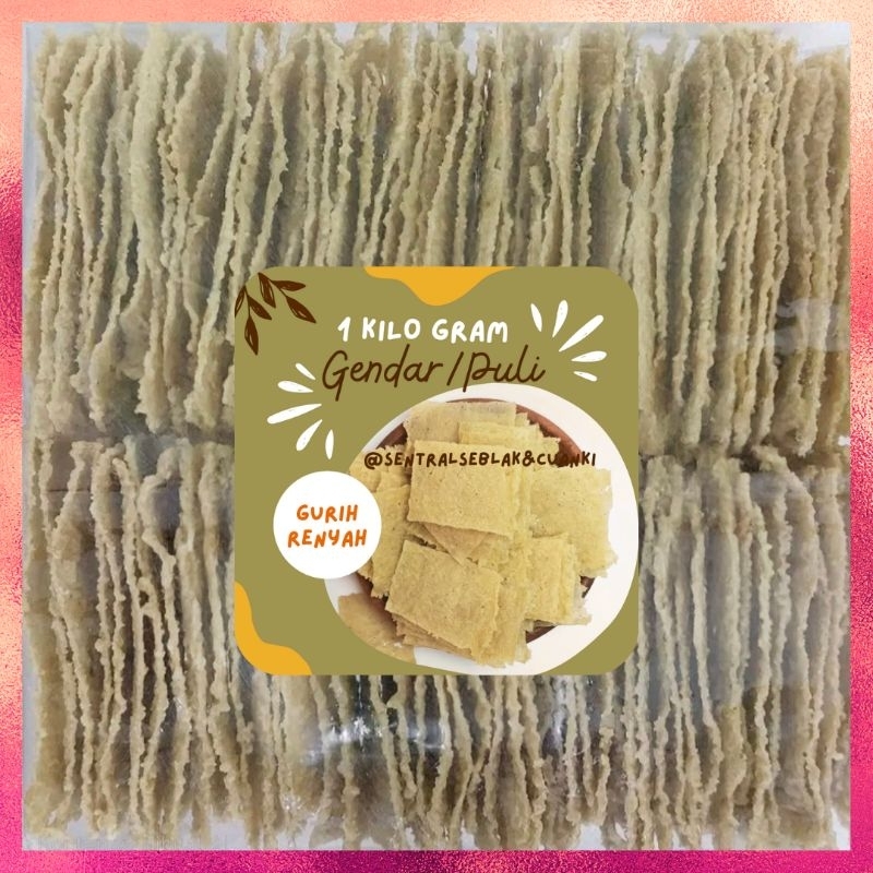 

Kerupuk gendar mentah 1kg free bubelwarp kardus