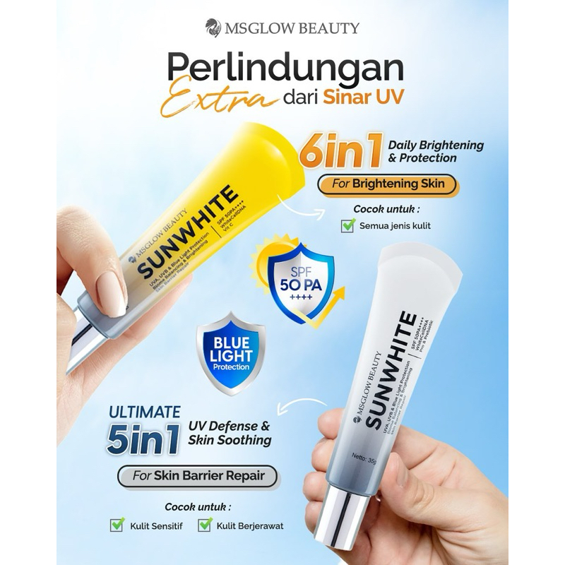 MS GLOW - SUNWHITE SUNSCREEN SPF 50 PA++++ MS GLOW