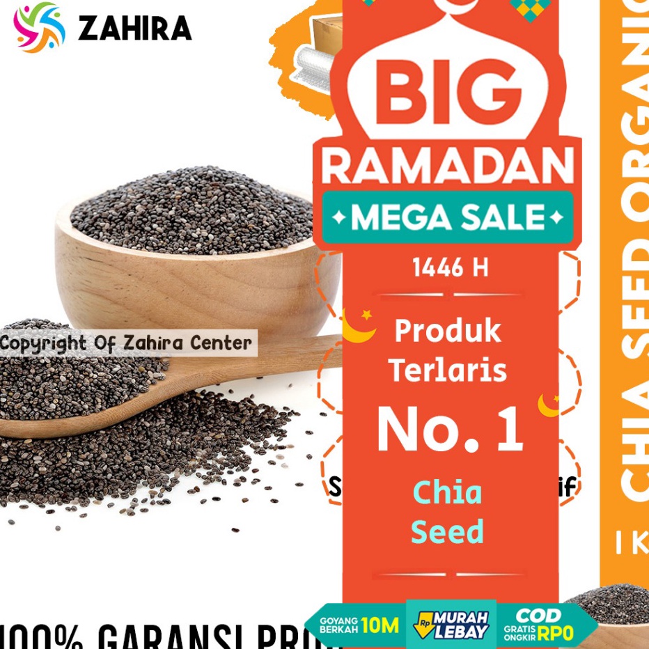 

Terlaris Chia Seed Premium 1Kg Mexico Kualitas Terbaik Untuk Diet Keto Kaya Serat Pengganti Nasi Shirataki