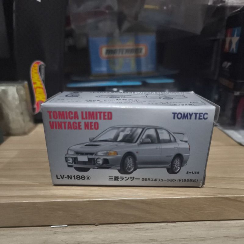 Diecast Tomica Limited Vintage Mitsubishi Lancer Evolution IV LV N186A Silver evo 4 TLVN TLV