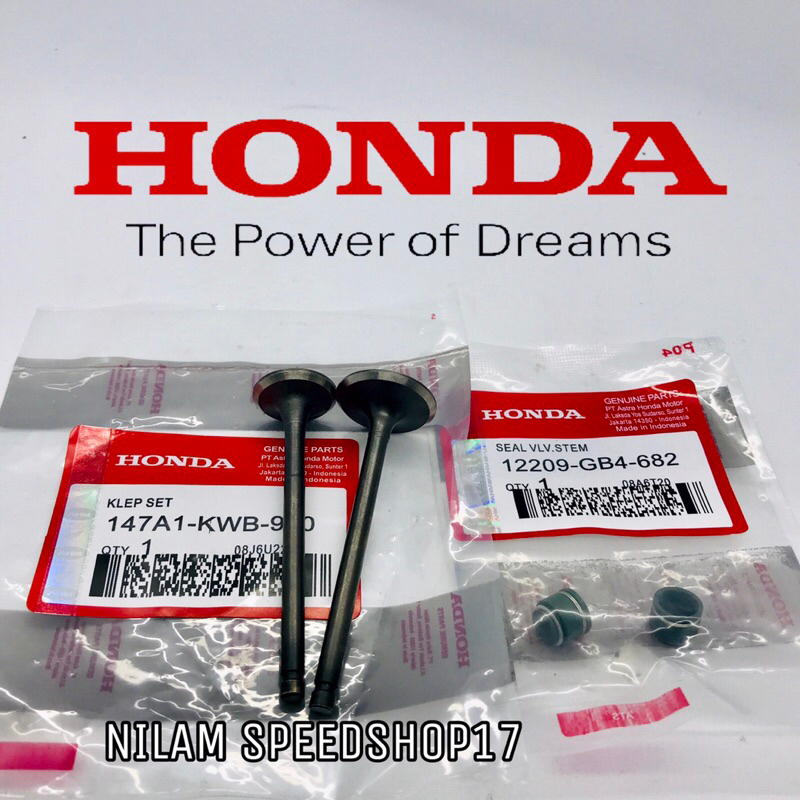 KLEP SET PAYUNG KLEP PLUS SEAL KLEP REVO ABSOLUTE BLADE 110 KARBU REVO FIT KARBU BEAT KARBU SCOOPY K