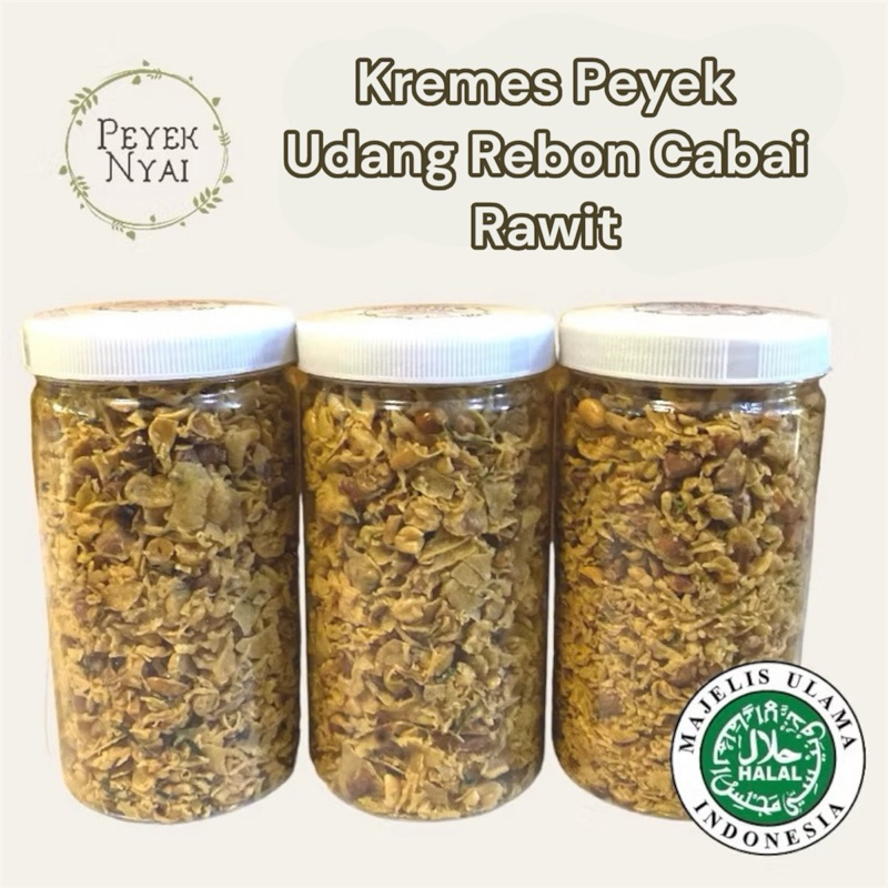 

PEYEK NYAI - Kremes Rempeyek Udang Rebon Cabai Rawit
