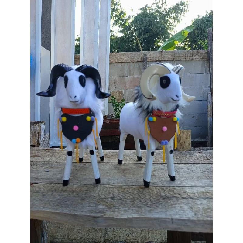 Boneka miniatur domba garut Asli garut kokoh dan kuat mainan anak hiasan lemari
