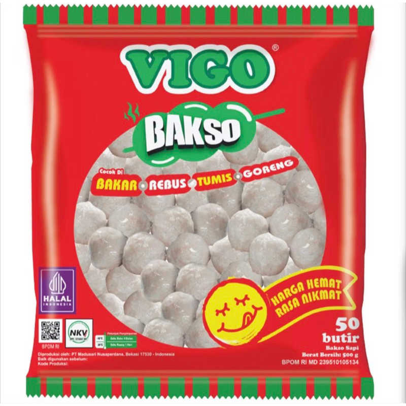 

Bakso Sapi Vigo isi 50 biji 500gr