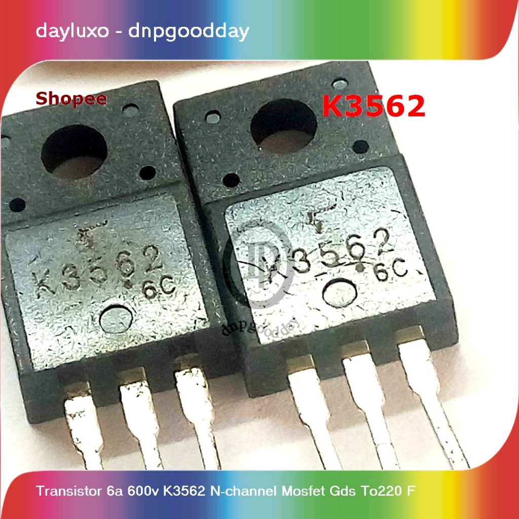 transistor 6a 600v k3562 n-channel mosfet gds to220 f