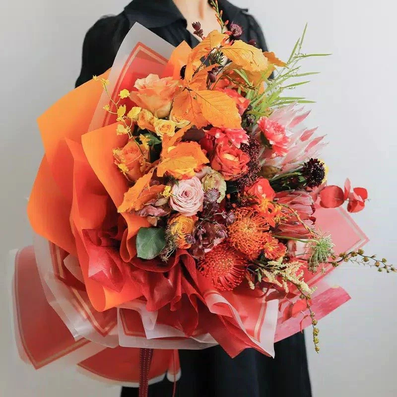 

Flower Wrapping / Kertas Bunga / Flower Paper Cellophane BORDER GOLD