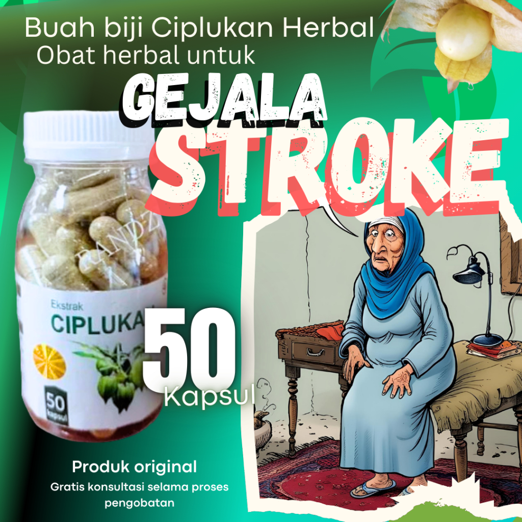 Obat stroke ringan ciplukan kapsul herbal isi 50