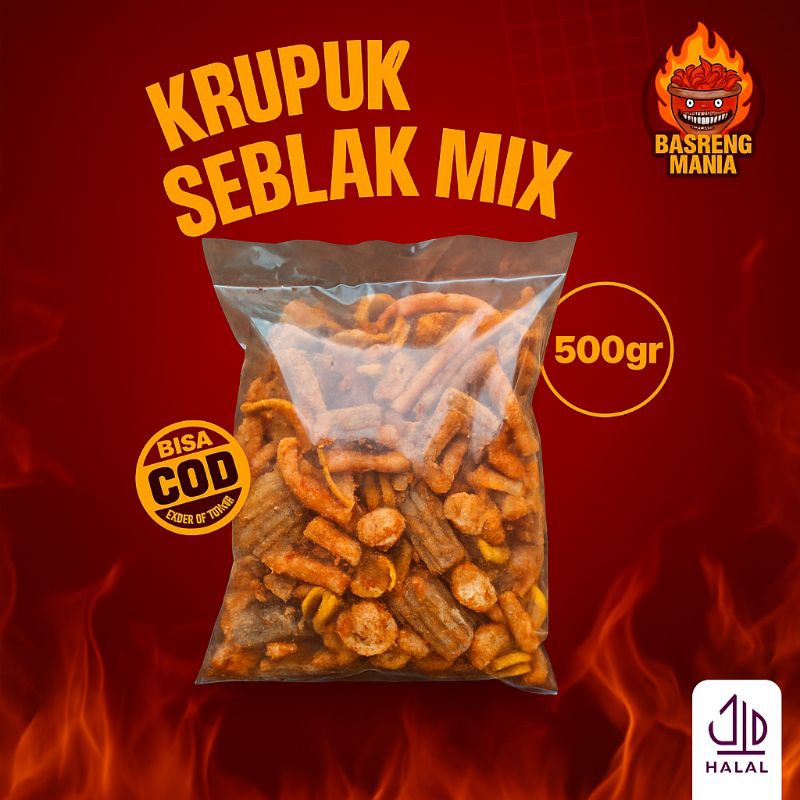 

Basreng Pedas Mix Varian Kemasan Hemat