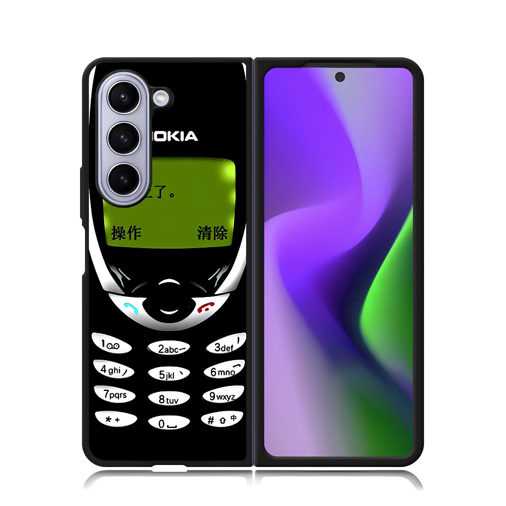 Phone Case Samsung Z Flip Fold 7 6 5 4 3 Phone Custom OLD Black Nokia