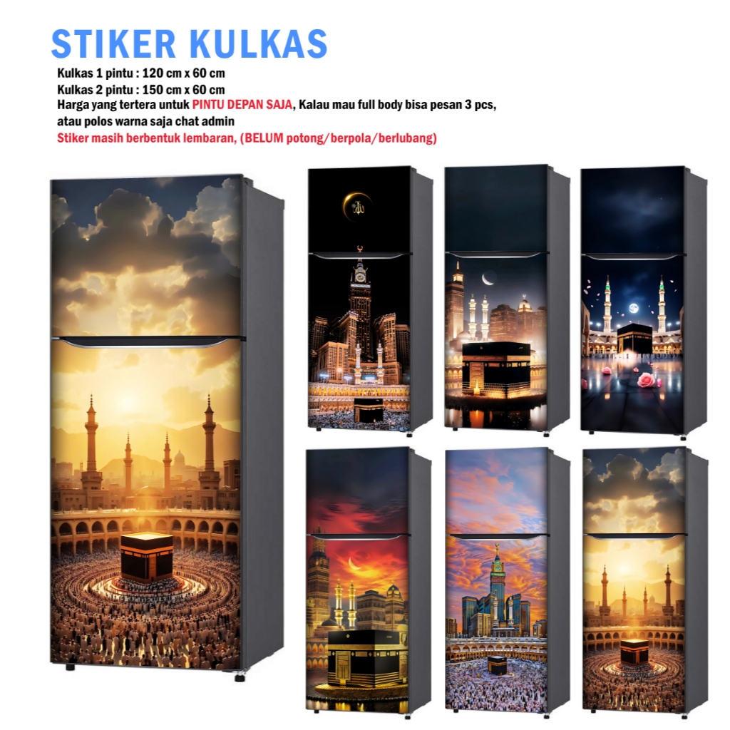 Stiker Kulkas 1 Pintu dan Sticker Kulkas 2 pintu Kabah
