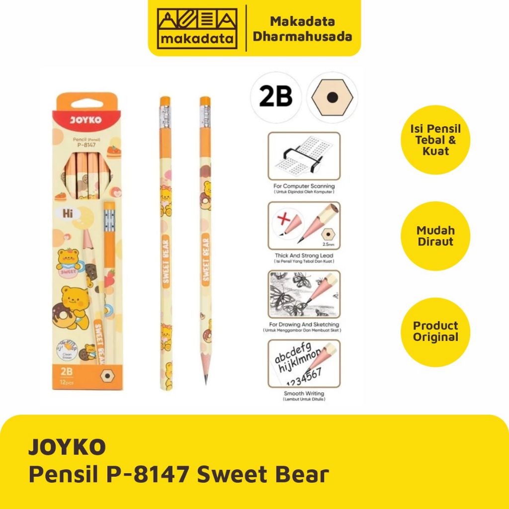 

PENCIL | PENSIL JOYKO P-8147 SWEET BEAR (1 PACK)