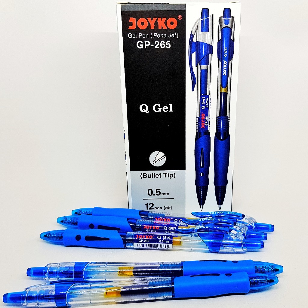 

(Per 12) Pulpen / Ballpoint Gel Joyco Q Gel Pen 265 Biru 0.5 mm