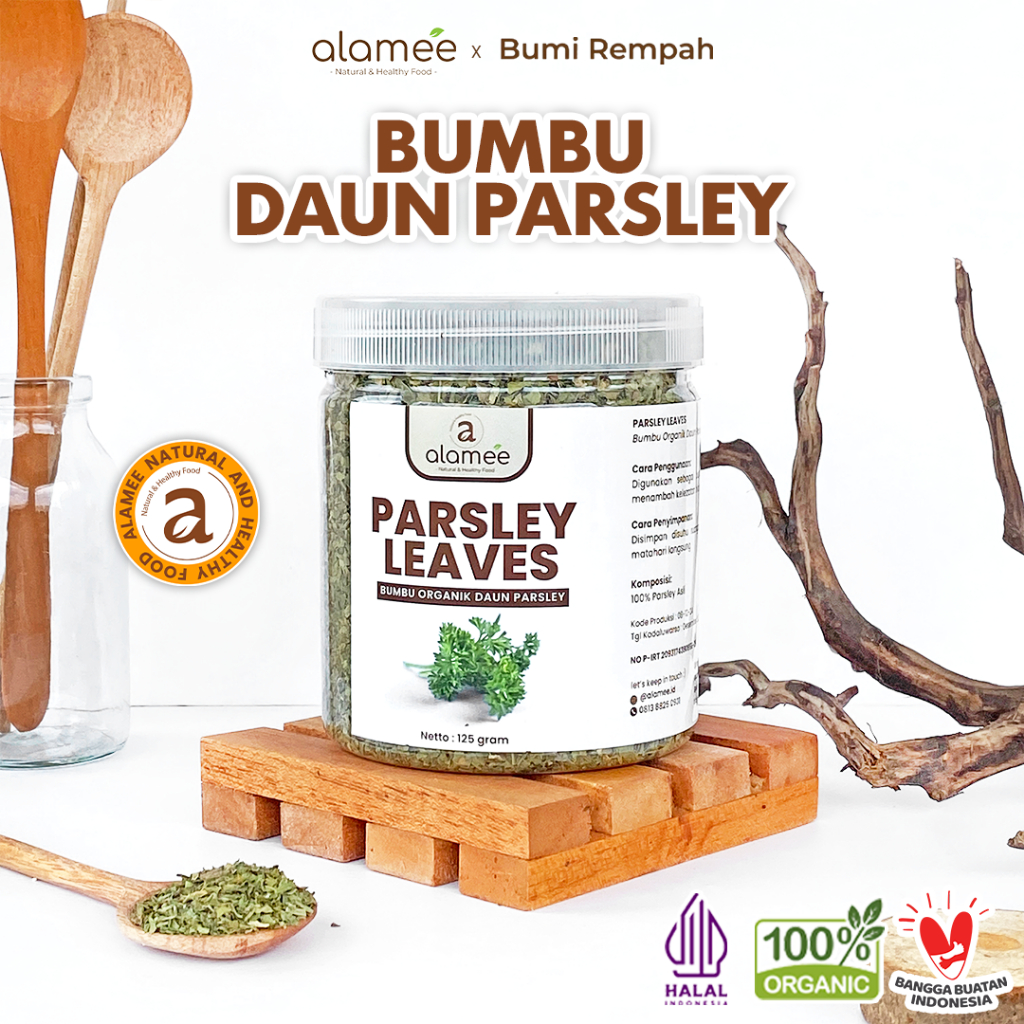 

ALAMEE Parsley Kering Dried Persley Flakes Daun Peterseli Leaves Bumbu Dapur Masak Organik 125g