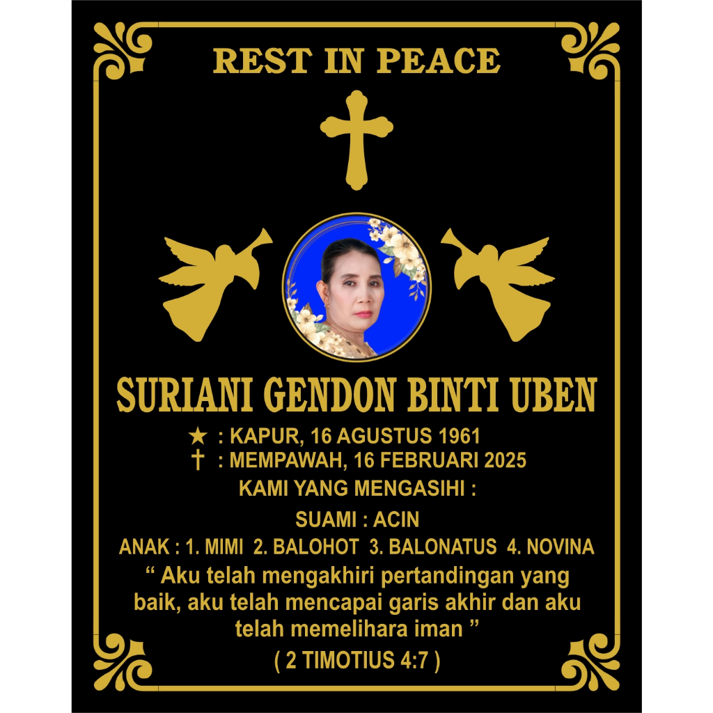 BATU NISAN GRANIT + FOTO UK.40X40