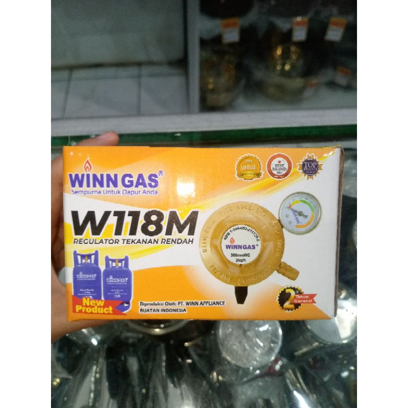 WINN GAS W118M Regulator Kompor Gas Meter Tekanan Rendah Otomatis