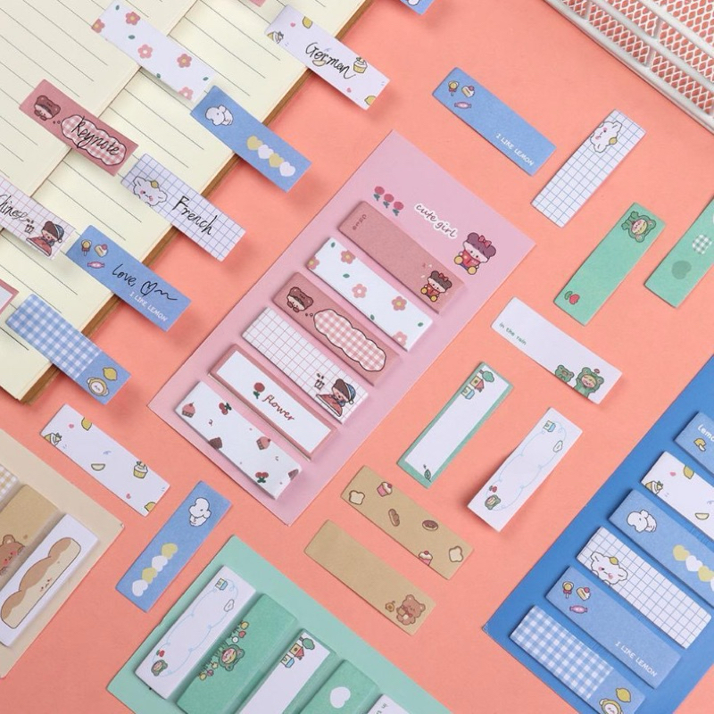 

Sticky Notes Label Karakter 6 in 1 / Penanda Buku Memo Stick / Notes Kertas Tempel Karakter Lucu
