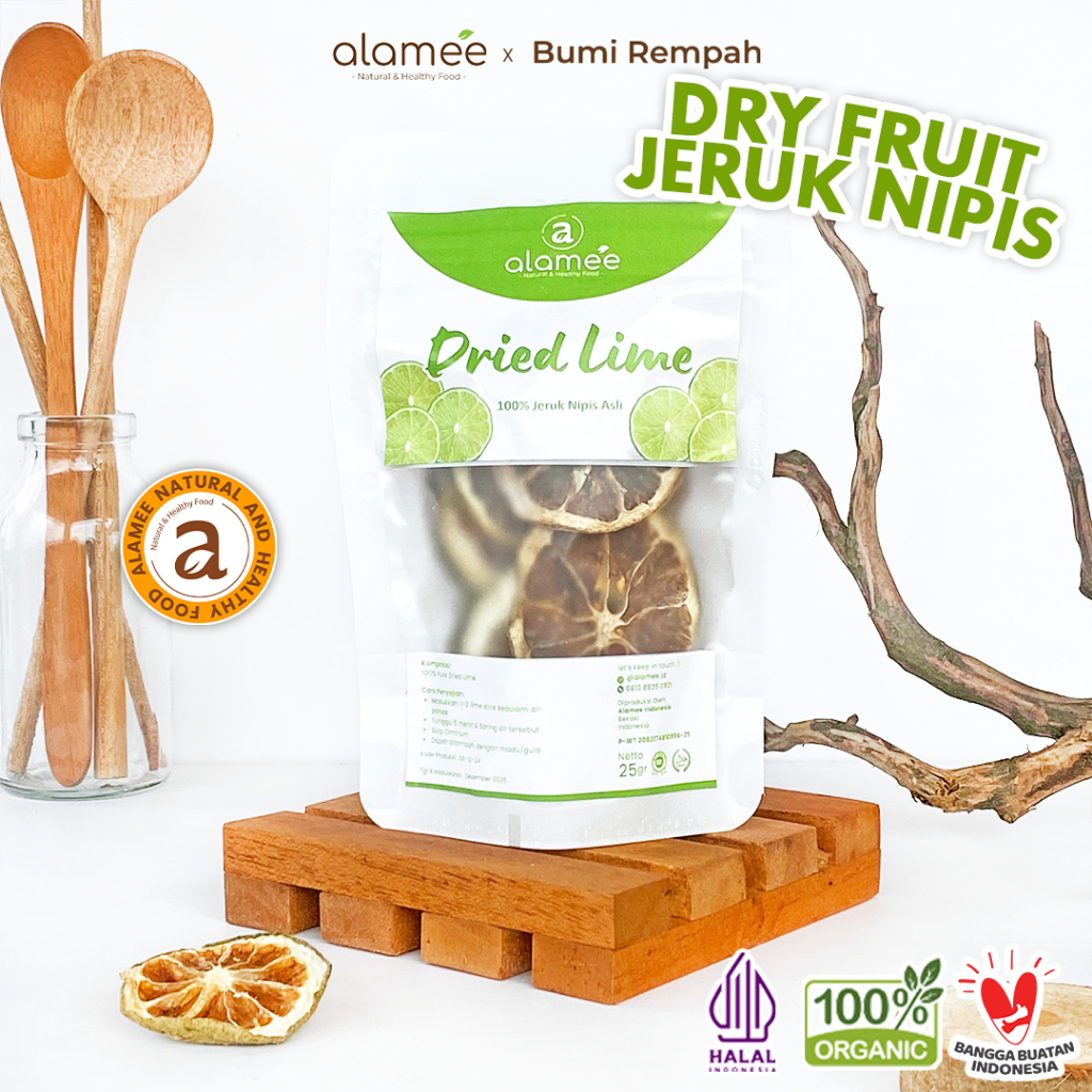 

ALAMEE Jeruk Nipis Kering Dried Lime Slice Tea Teh Herbal Buah Iris Organik Siap Seduh Minum 25gr