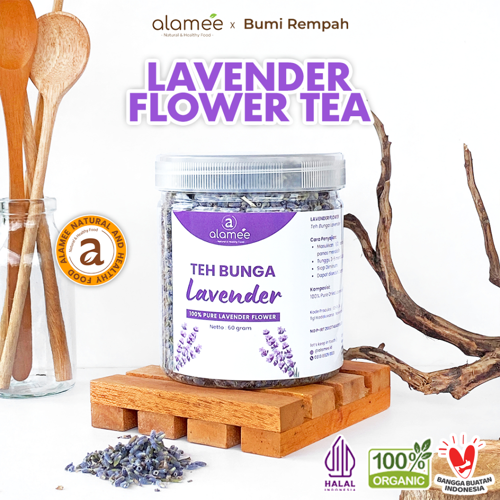 

ALAMEE Teh Bunga Lavender Insomnia Tea Organik Kering Dried Flower Herbal Alami Organic 60gr