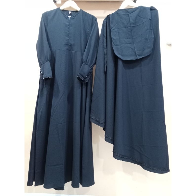 MMS Syar'i Gamis Set Cadar Bandana Gamis Wolfis