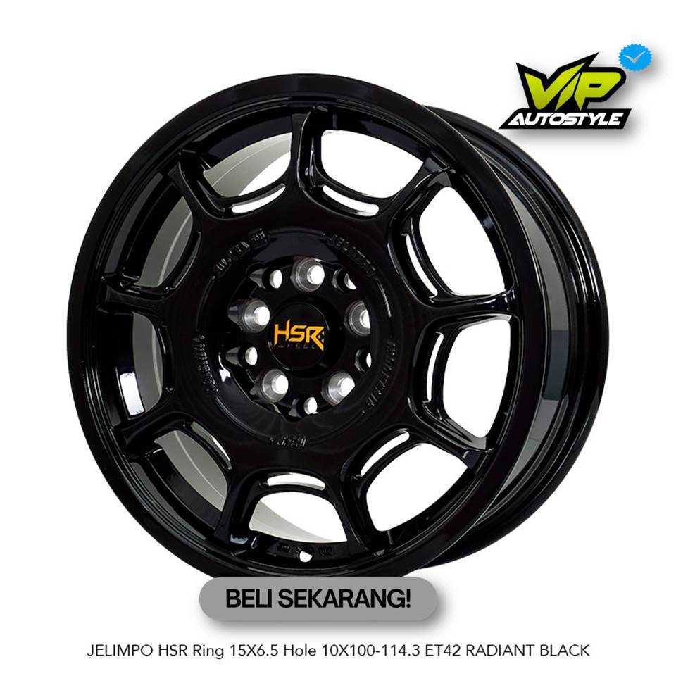 Velg Mobil R15 GrandMax Modifikasi Pelek Mobil Ertiga Dan Innova Ring 15 HSR JELIMPO Lubang 5 Black