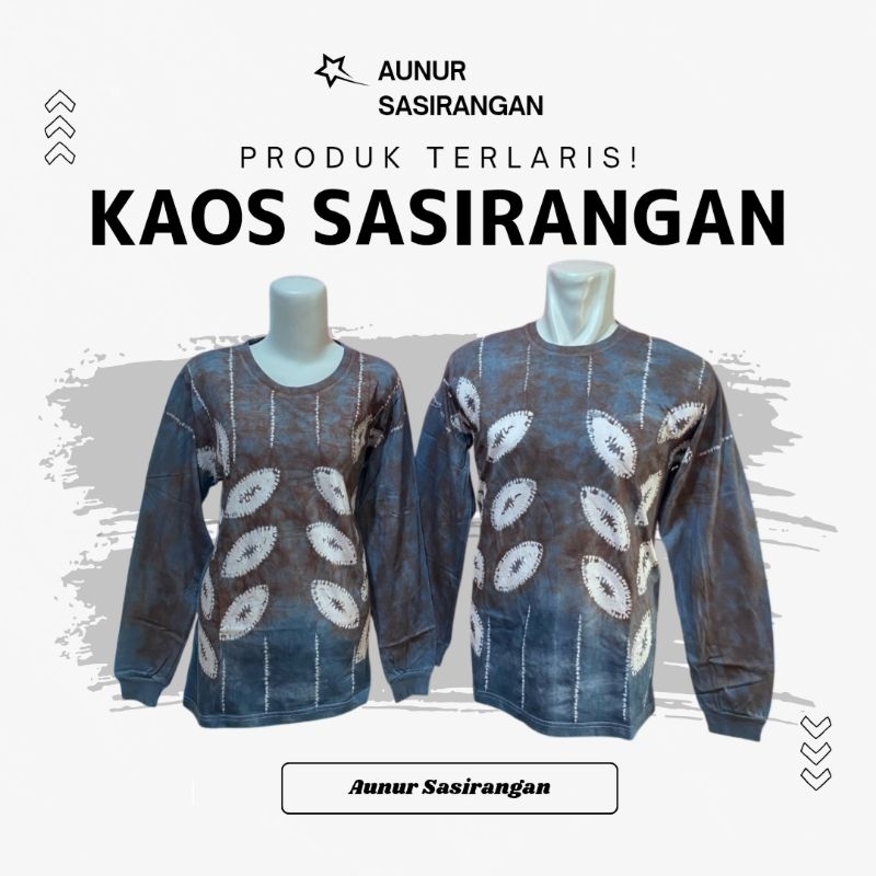 KAOS SASIRANGAN Oblong Lengan Panjang COTTON COMBED Pria & Wanita